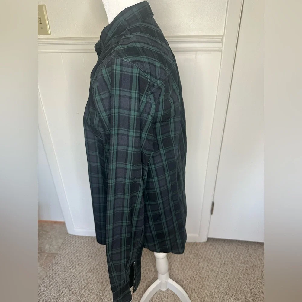 J. Crew Green and Black Casual Button Down Shirt size 12T
